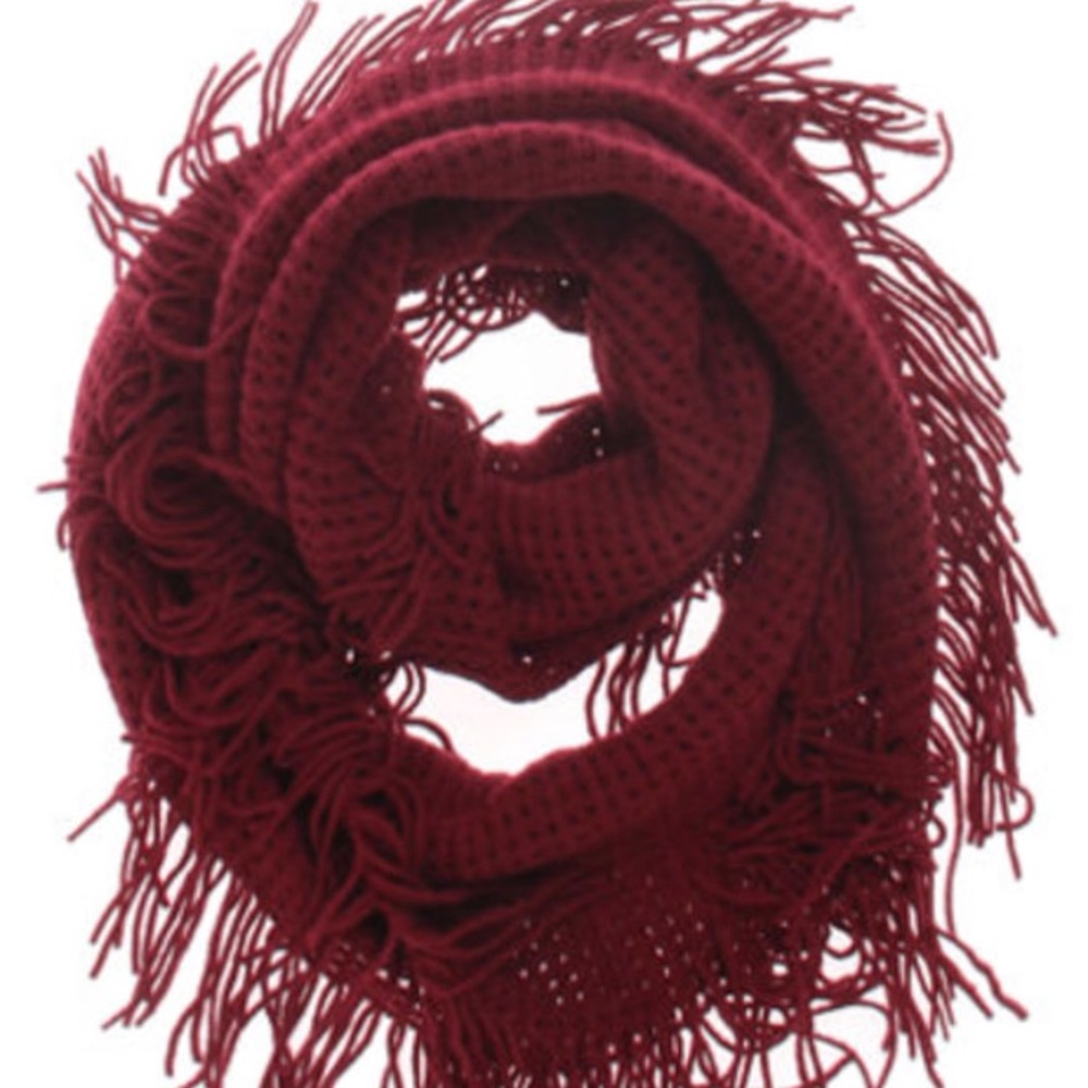 Pacsun fringe infinity waffle scarf